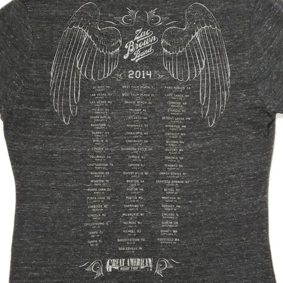 Zac Brown Band 2014 Tour Woman's T-shirt - Picture 5 of 7